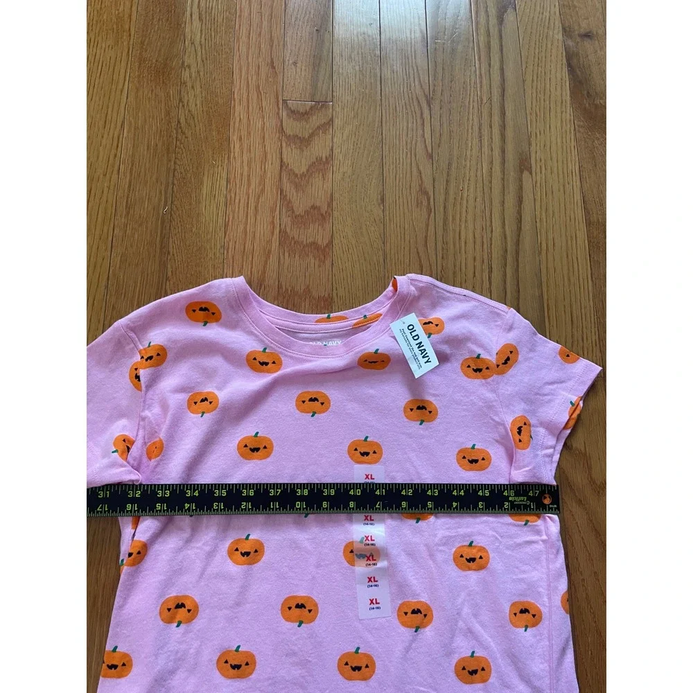 Old Navy Girls Pink Pumpkin Halloween Softest Tee Shirt XL 14-16 New
